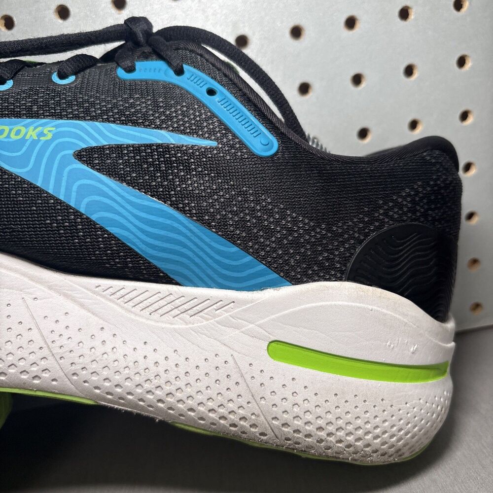 Brooks Ghost Max Running Shoes Mens Size 14 D Black Blue Green Sneakers - Picture 10 of 14